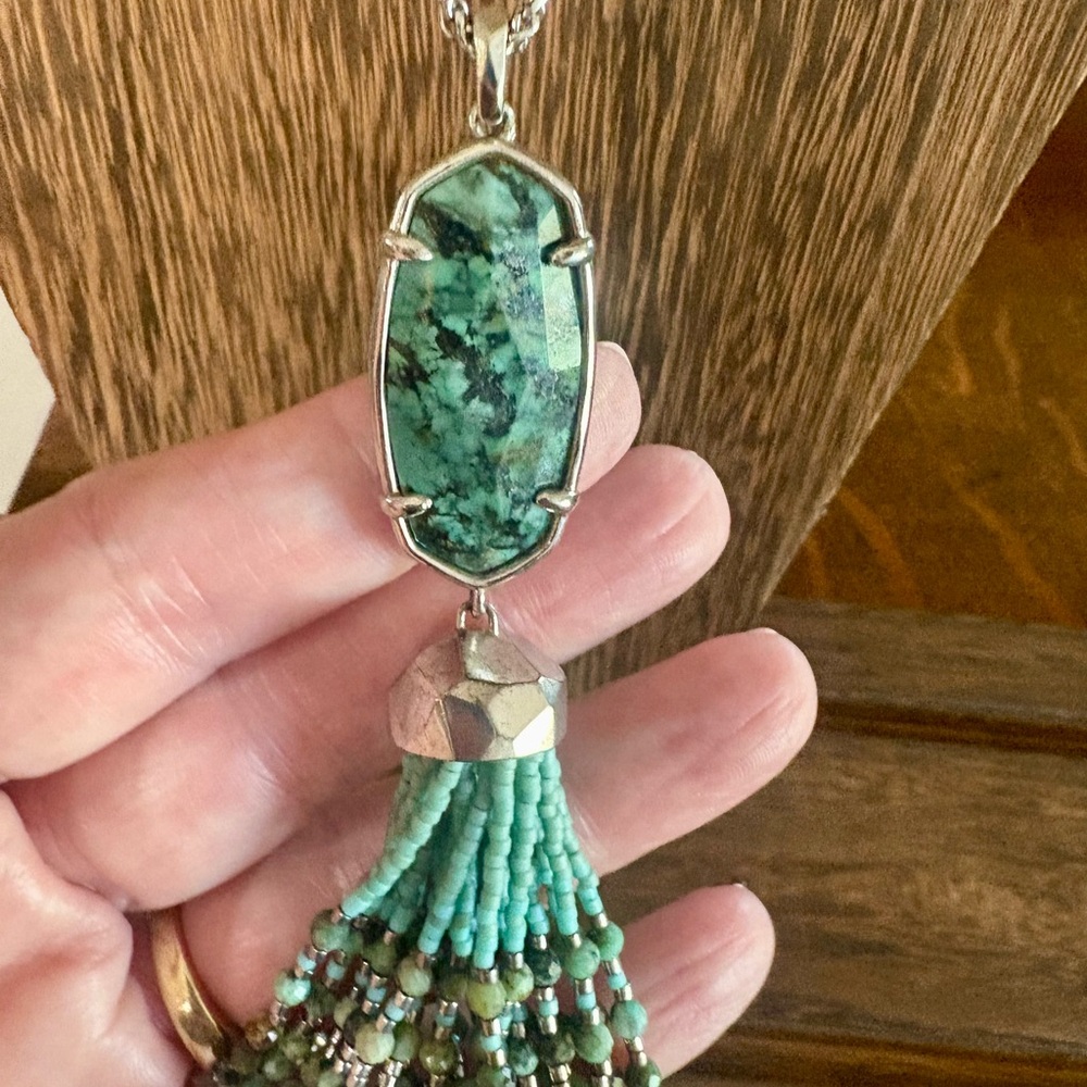 Unique- Matching set of Kendra Scott African Turquoise Necklace & Earrings Set.